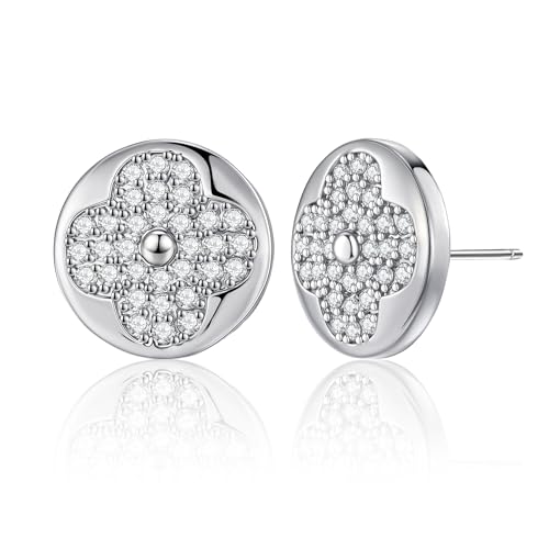 SUNLAND Elegante runde Ohrstecker in Pavé-Fassung von sunland