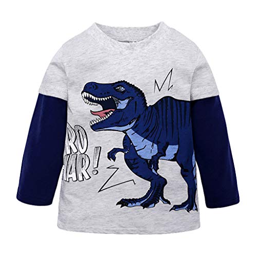 sunnymi ® 1-7 Jahre T-Shirt Kleinkind Baby Jungen Langarm Dinosaurier Tops Kleidung von sunnymi