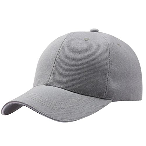 sunnymi Cap, Pure Farben Basecap Lässig Für Herren Damen Junge Mädchen Hüte Baby Hut Kappe Baseball Schick Freizeit und Sport Erreichte (Grau, One Size) von sunnymi