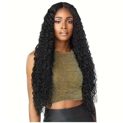 sunree Perücke HD Lace Front Perücke mit Mittigem Scheitel, Langen Lockigen Wellen und Voluminösem Haar, für Frauen, Einfach zu Benutzen sunree Perücke HD Lace Front Perücke mit Mittigem Scheitel, Langen Lockigen Wellen und Voluminösem Haar, für Frauen, Einfach zu Benutzen von sunree