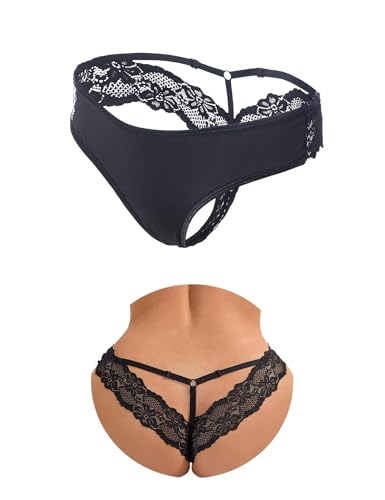 sunshinelady Brazilian Slip Damen Spitze Sexy String Tanga Große Größen Unterhosen Low Waist Höschen Unterwäsche für Mollige Frauen Dessous Reizwäsche Curvy Women Underwear Schwarz,XL-XXL sunshinelady Brazilian Slip Damen Spitze Sexy String Tanga Große Größen Unterhosen Low Waist Höschen Unterwäsche für Mollige Frauen Dessous Reizwäsche Curvy Women Underwear Schwarz,XL-XXL von sunshinelady