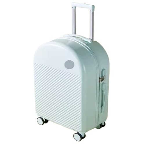 sunxueli Koffer Gepäck Neue Trolley-Koffer Langlebige Passwortbox Ins Herren- und Damen-Ledergepäcktaschen Robuste Produkte Suitcase (Color : Green, Size : 20in) von sunxueli