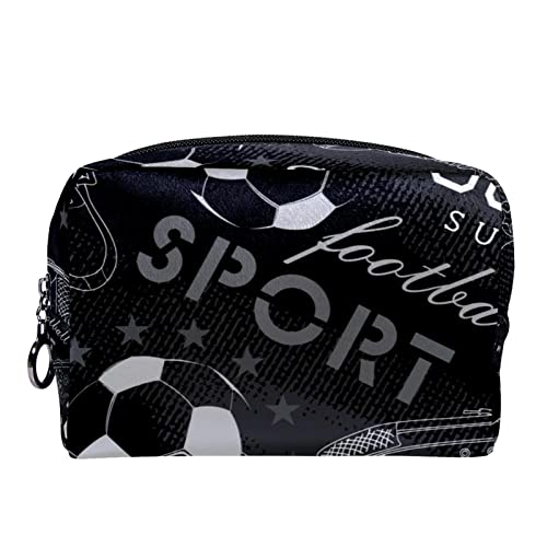 Kleine Make-up-Tasche für Frauen,Reise-Kosmetiktasche,Schuhe und Fußballsport,Kosmetik-Make-up-Organizer zum Mitnehmen von suojapuku