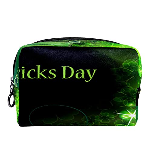 Kleine Make-up-Tasche für Frauen,Reise-Kosmetiktasche,st. Patricks Day Hut,Kosmetik-Make-up-Organizer zum Mitnehmen von suojapuku