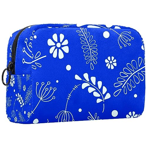 Kleine Schminktasche für Damen,Schminktasche, Reisekosmetiktasche,Blattblumenmuster Drucken von suojapuku