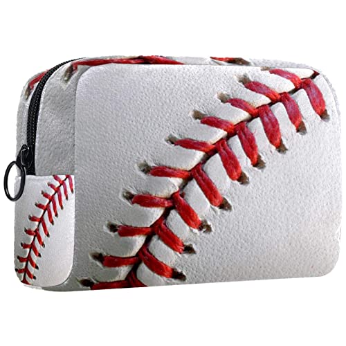 Kleine Schminktasche für Damen,Schminktasche, Reisekosmetiktasche,Sport-Baseball Drucken von suojapuku