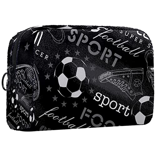 Kosmetiktasche,tragbare Reise-Make-up-Tasche für Damen,Schuhe und Fußballsport,Kosmetikkoffer-Organizer mit Reißverschluss von suojapuku