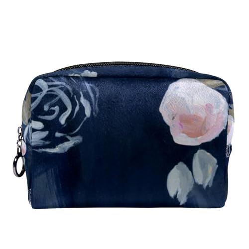 Kosmetiktasche für Frauen,kleine Make-up-Tasche für Geldbörse,Aquarellrosa Rosenblumen,Reisekosmetiktasche,Make-up-Tasche von suojapuku