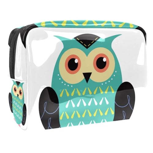 Kosmetiktasche für Frauen,kleine Make-up-Tasche für Geldbörse,Cartoon-Eulen-Tiervogel,Reisekosmetiktasche,Make-up-Tasche von suojapuku