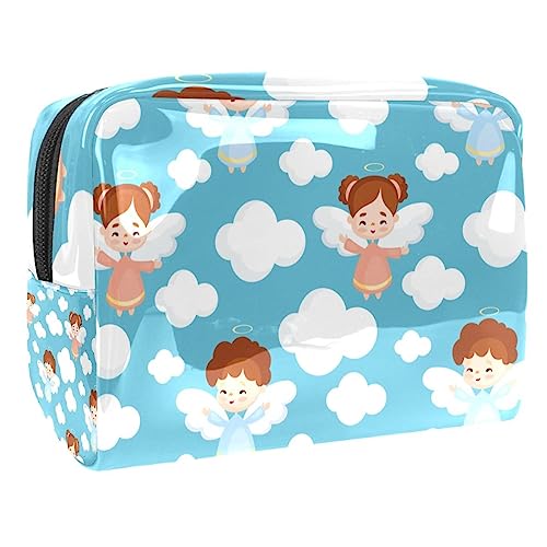 Kosmetiktasche für Frauen,kleine Make-up-Tasche für Geldbörse,Cartoon-Wolke und Mädchen,Reisekosmetiktasche,Make-up-Tasche von suojapuku