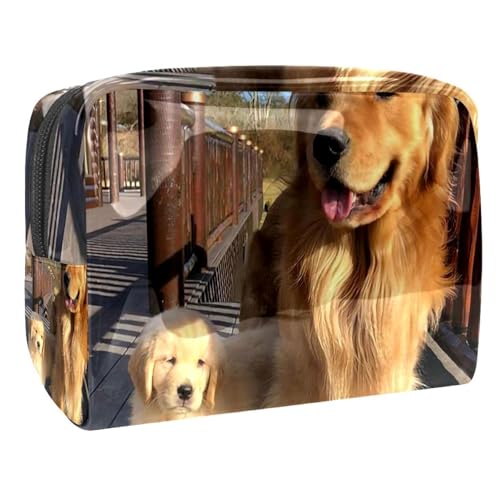 Kosmetiktasche für Frauen,kleine Make-up-Tasche für Geldbörse,Golden Retriever Hund,Reisekosmetiktasche,Make-up-Tasche von suojapuku