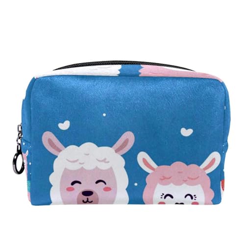 Kosmetiktasche für Frauen,kleine Make-up-Tasche für Geldbörse,Pflanzenschaf-Cartoon-Lama,Reisekosmetiktasche,Make-up-Tasche von suojapuku