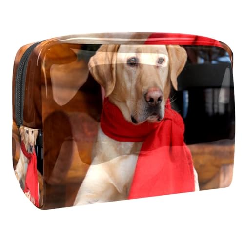 Kosmetiktasche für Frauen,kleine Make-up-Tasche für Geldbörse,Roter Labrador-Hund-Schal,Reisekosmetiktasche,Make-up-Tasche von suojapuku