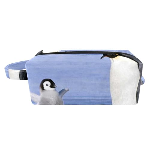 Make-up-Tasche für Frauen,kleine Kosmetiktasche,Reise-Make-up-Taschen,Pinguine Tiere Antarktis Geldbörse drucken von suojapuku