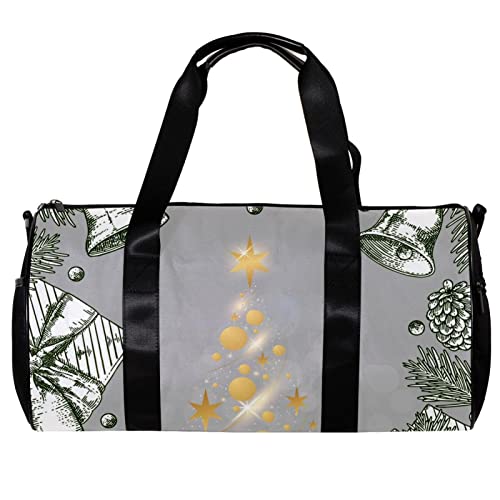 Sporttasche,kleine Reisetasche,Sporttasche für Yoga,Weihnachtsdekoration Goldbaum,Outdoor Fitnesstasche,Tragetasche von suojapuku