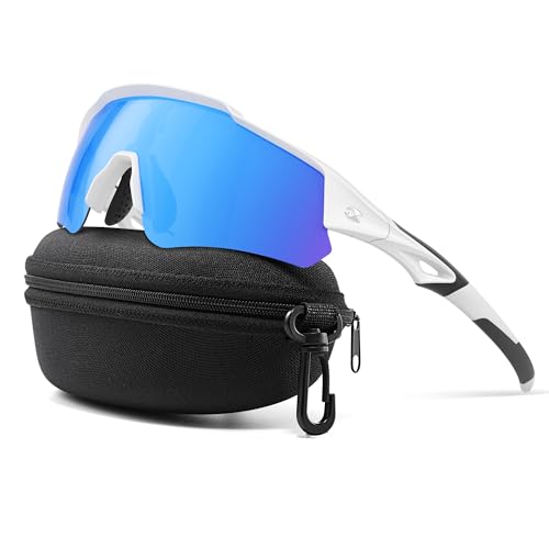 suoso Schnelle brille-Polarisiert-Sportbrille-TR90 Rahmen-MTB-Fahrradbrille für Herren und Damen-Sport Sonnenbrille-UV400 Schutz-Sport für Fahrrad/Ebike/Laufen,51 von suoso
