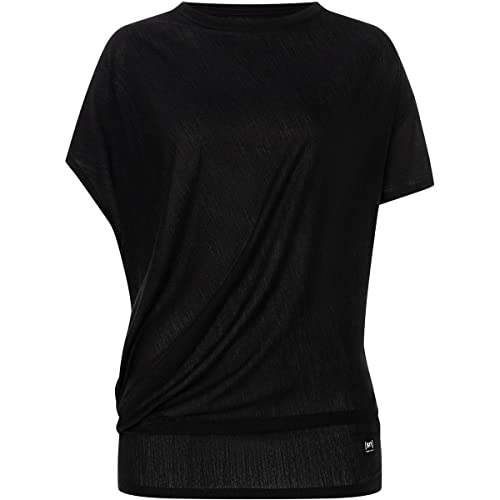 Super.Natural Damen Yoga Loose T-Shirt, Jet Black, XL von super.natural