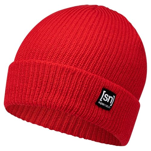 Super.Natural Merino Basic Mütze, high Risk red, ONE Size von super.natural