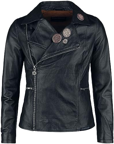 Supernatural Anti Possession Frauen Lederjacke schwarz L 100% Leder Fan-Merch, TV-Serien von super.natural