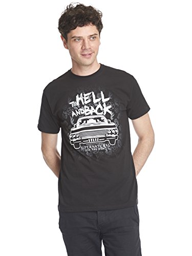 Supernatural to Hell and Back Männer T-Shirt schwarz L 100% Baumwolle Fan-Merch, TV-Serien von super.natural