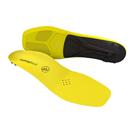 Superfeet CARBON Pro Hockey Schuheinlagen, Eishockeyschlittschuh Einlegesohlen aus Kohlefaser für Leistungssport, Inliner Damen, Unisex, Gelb (Blaze Yellow), B (34-36 EU) von superfeet