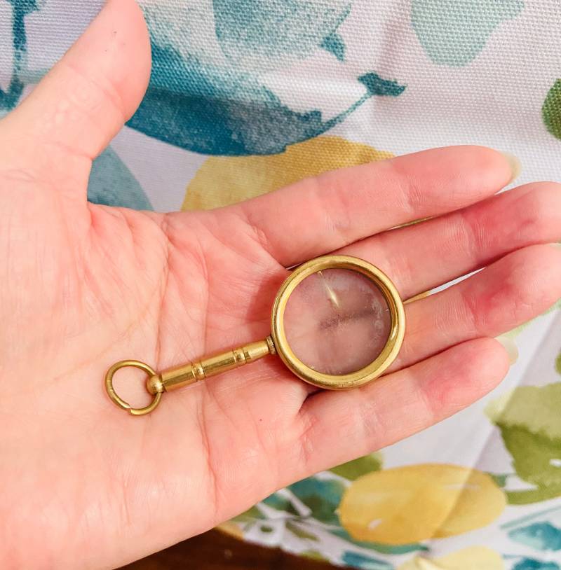 Vintage Style Lupe Anhänger/Antike Bronze Schmuckzubehör Leseglas Tasche Halskette von suppliesatetsy