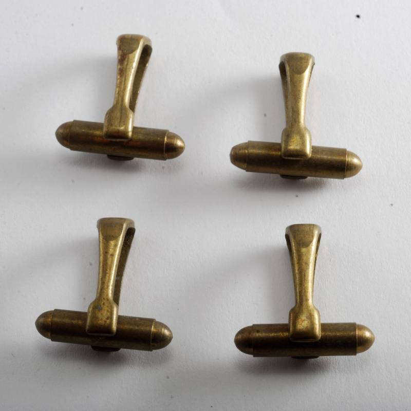 Jahrgang Viel 4 Messing Cufflinks Manschettenknöpfe Ersatz Rücken Alt 1940 Ungetragen von supplyguy