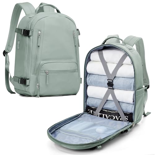 suradar für Easyjet Handgepäck 45x36x20 Groß Reiserucksack für Flugzeug Handgepäck Tasche Laptop Rucksack 15.6 Zoll Reisetasche für Herren Damen Schulrucksack Jungen Teenager Armeegrün von suradar