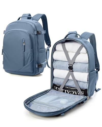 Suradar Easyjet Handgepäck Rucksack 45x36x20 für Flugzeug - Carry-On Unter Sitz Tasche, 15.6-Zoll-Laptop Reiserucksack für Herren und Damen, Graublau von suradar
