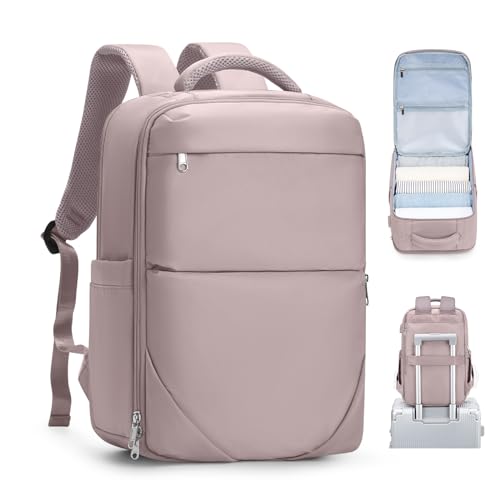 suratio Rucksack Handgepäck Flugzeug Reiserucksack Damen Ryanair Handgepäck 40x20x25 Rucksack Carry on Luggage Rucksack Damen Wasserdicht Laptop Business Rucksack Damen Rosa Violett Groß von suratio