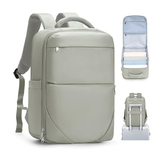 suratio Rucksack Handgepäck Flugzeug Reiserucksack Damen Ryanair Handgepäck 40x20x25 Travel Backpack Carry on Luggage Rucksack Damen Wasserdicht Laptop Business Damen khaki von suratio