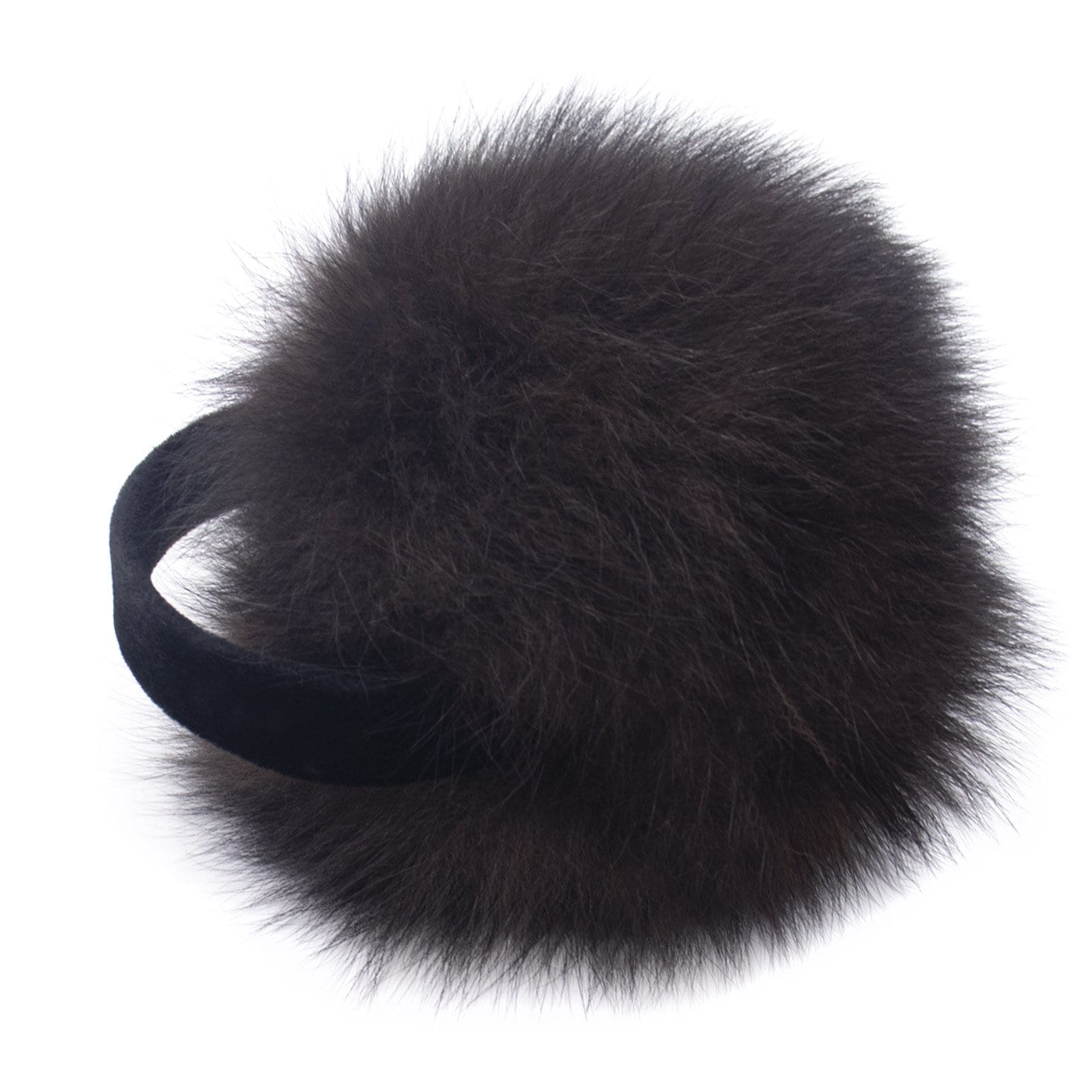 Echt Fuchs Fell Ohrringe Mit Samt Halo Band - Damen Herbst Und Winter Mode Winterhut Weich & Trendy Ohrwärmer Chic Style Braun von surellaccessories