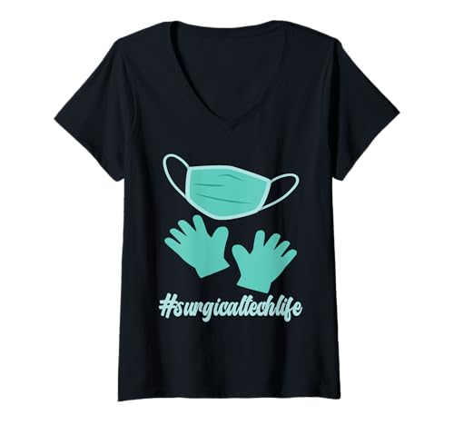Damen Operationstechnologe surgicaltechlife T-Shirt mit V-Ausschnitt Damen Operationstechnologe surgicaltechlife T-Shirt mit V-Ausschnitt von surgical technologist Surgical Technology