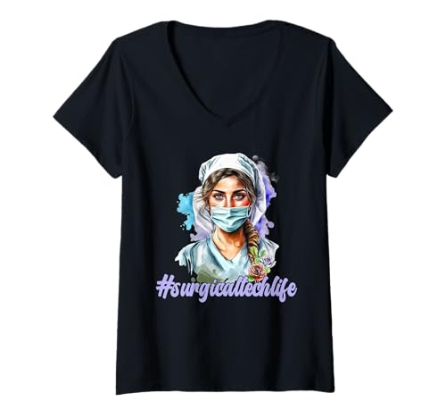 Damen Operationstechnologe surgicaltechlife T-Shirt mit V-Ausschnitt Damen Operationstechnologe surgicaltechlife T-Shirt mit V-Ausschnitt von surgical technologist Surgical Technology