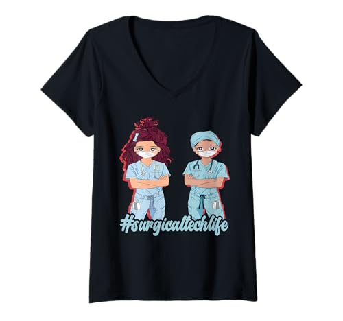 Damen Operationstechnologe surgicaltechlife T-Shirt mit V-Ausschnitt Damen Operationstechnologe surgicaltechlife T-Shirt mit V-Ausschnitt von surgical technologist Surgical Technology