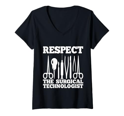 Damen Respekt gegenüber dem Operationstechnologen T-Shirt mit V-Ausschnitt Damen Respekt gegenüber dem Operationstechnologen T-Shirt mit V-Ausschnitt von surgical technologist Surgical Technology