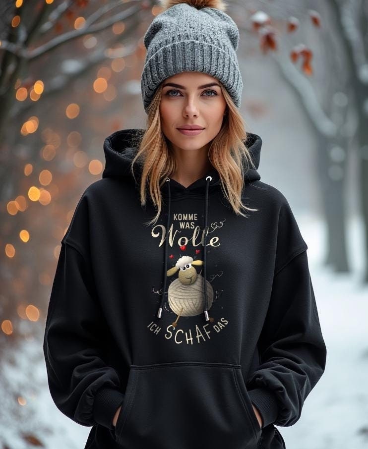 Komme Was Wolle, Spruch-Hoodie Für Wollfans Die Gerne Stricken - Nachhaltig Und Lustig Geschenkidee Strickerinnen, Mutter, Schwester von surihs