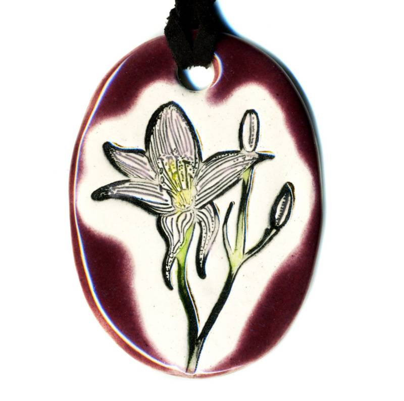 Lily Keramik Halskette in Burgund von surly