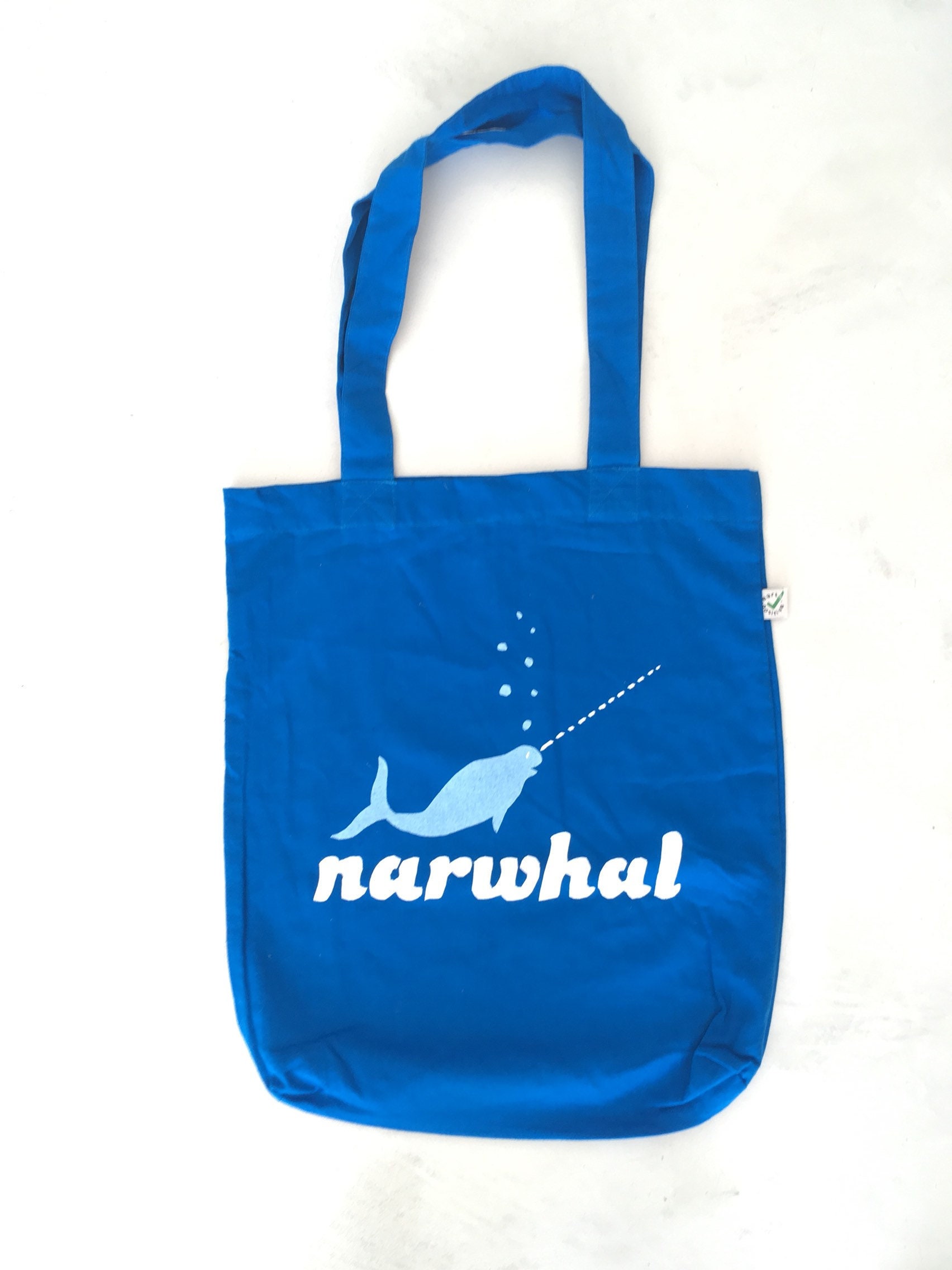 Narwal Bio-Baumwoll-Tasche von susielottadesigns