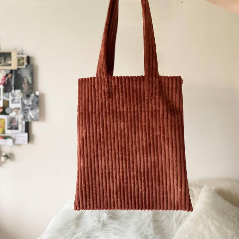 Breitkord Tasche/Totebag/Jutebeutel Rostrot & Eisblau Mit Kleiner Innentasche/Schlüsselfach Breitkord Tasche/Totebag/Jutebeutel Rostrot & Eisblau Mit Kleiner Innentasche/Schlüsselfach von sustainableGarts