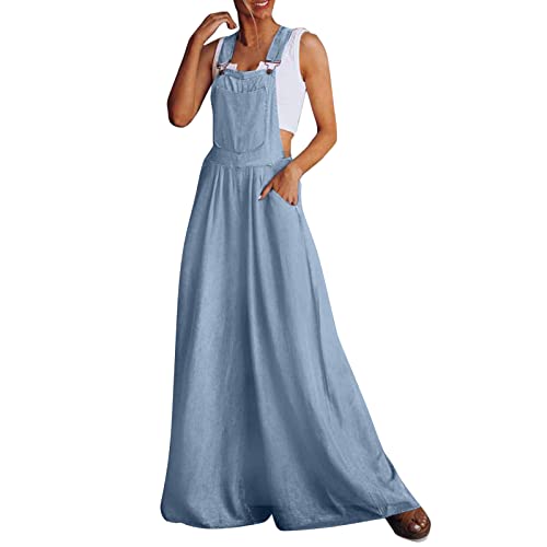 Damen Latzhose Sommer Oversize Trägerhose - Kleid a Linie Pinke Latzhose Jagute Hose Leinen Lässige Leinenhose Damen Mit Kordelzug Einfarbig Ethnischer Stil von sutelang lurryly