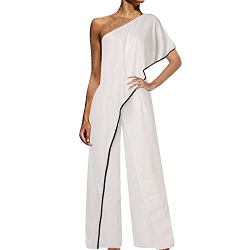 Jumpsuit Damen Sommer Overalls - Fledermausärmel Damen Italienische Mode Damen Hosenanzüge+für+Damen Mit Taschen Sporthosen Damen Farbblock Sweathose Loose Push Up Camisole Top von sutelang lurryly