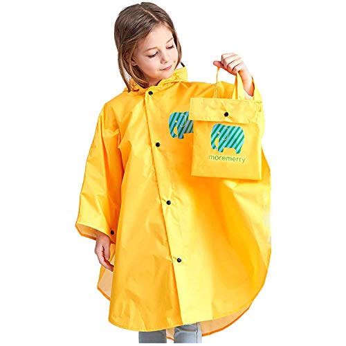 Regenponcho Kinder Wiederverwendbar Regenmantel Unisex Regenbekleidung Animationsfilm Kleinkind Regenmantel Kinder Junge 3D Kinder für Regenwesten Tragen Mäntel & Jacke für (1-Yellow, 10-12 Years) von sutelang lurryly