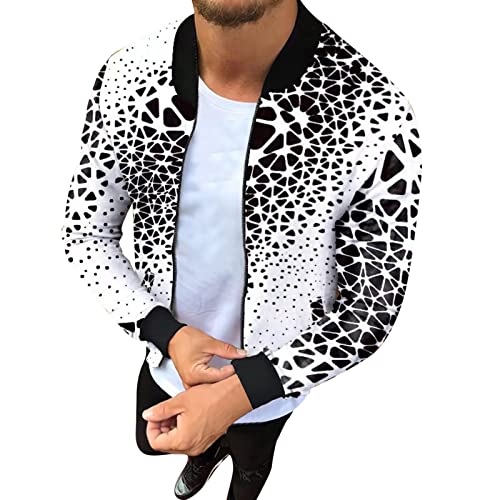 sutelang lurryly Herren Jacke Basic College Jacket, Thermojacke Knopf Blouson Herren Sommer Mit Kapuze Blumenmuster Sommer Jacken Damen Dünn Herren Übergangsjacke Bomberjacke College Jacke von sutelang lurryly