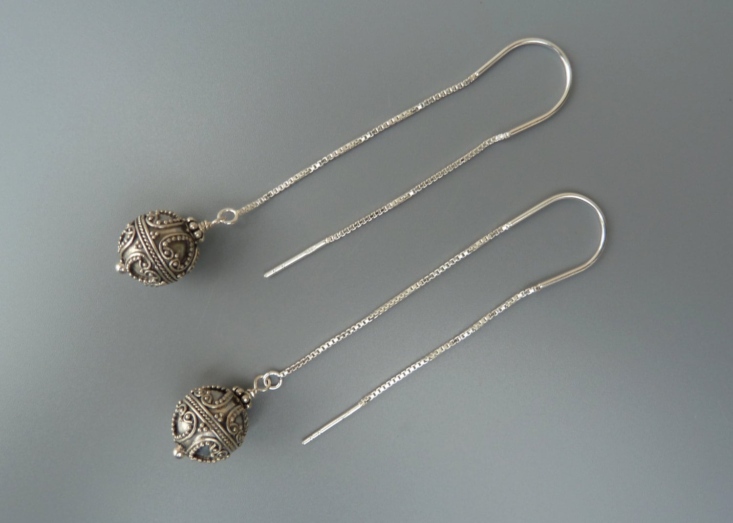 sterling Threader Ohrringe, Silber Leichte Linear Moderne Und Minimale Geschenk Für Sie von suzannenoeldesigns