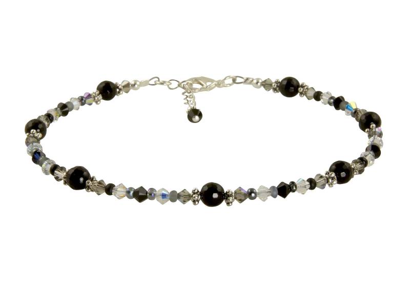 Benutzerdefinierte Schwarze Onyx Edelstein Perlen Fußkettchen, Kristall Stephanie White Benutzerdefinierte Schwarze Onyx Edelstein Perlen Fußkettchen, Kristall Stephanie White von swcreationsjewelry