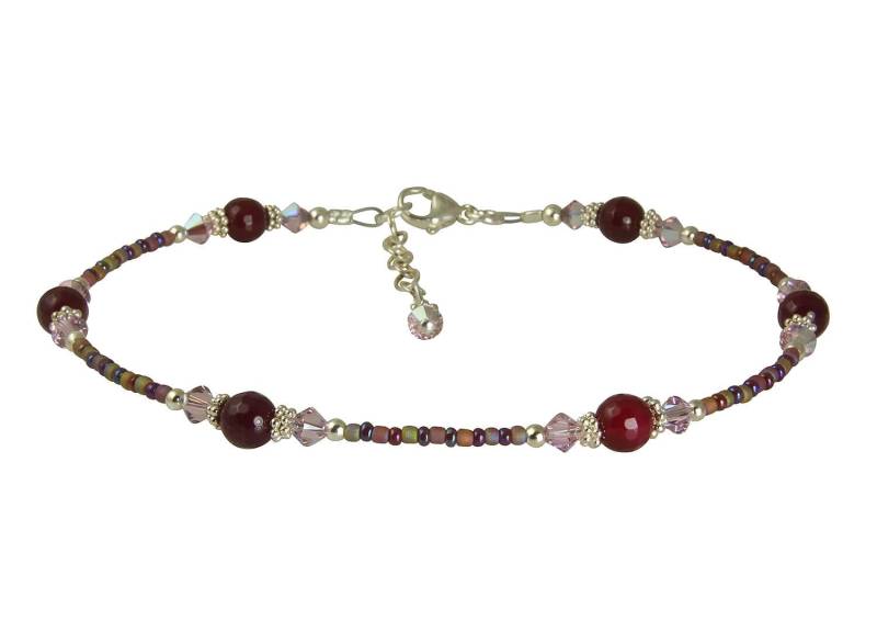 Glamour Rot Achat Perlen Fußkettchen, Fußkettchen Rot, Edelstein Sterling Silber Handgemachtes Glamour Rot Achat Perlen Fußkettchen, Fußkettchen Rot, Edelstein Sterling Silber Handgemachtes von swcreationsjewelry