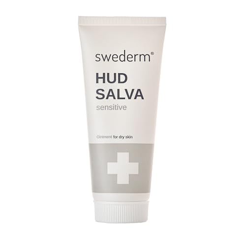 swederm HUDSALVA SENSITIVE 100 ml - Dry skin ointment - Regenerierende Handcreme für sehr trockene Hände - rissige und raue Hände - Fußcreme mit Glycerin - Creme für trockene Haut - Feuchtigkeitscreme von swederm