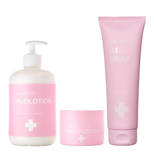 swederm Set 1x Body Butter Körperbutter 150 ml 1x Hudlotion Bodylotion Handcreme Handlotion 500 ml 1x Gel Trap Körperlotion Intensive Körperpflege Spendet Feuchtigkeit Für Trockene Haut 250 ml von swederm