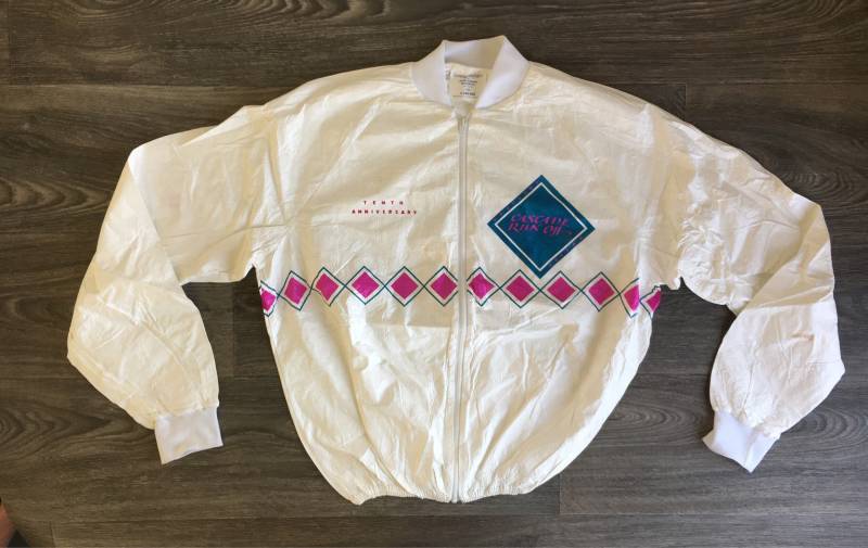 Cascade Run Off Papier Tyvek Jacke Nike Windbreaker 1988 Vintage 80Er Jahre/Seltene Full Zip 10Th Jährlichen Laufrennen Marathon Warm Up Usa Made von sweetVTGtshirt
